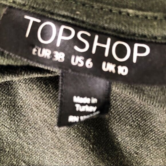 TOPSHOP scalloped fringe short sleeve top - Picture 4 of 5